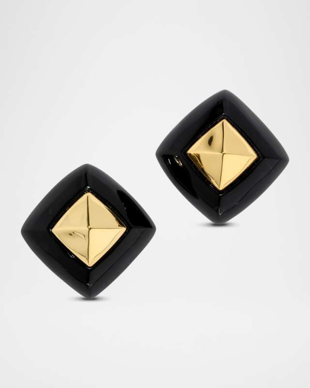 Luminous Lucite Armor Post Earrings